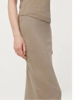 Frank & Oak Maxi Skirt in Taupe Beige